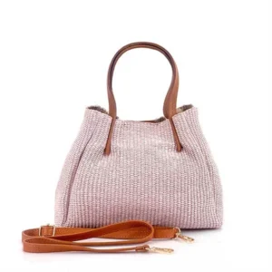 Bolsa Raffia P Botão Deanna