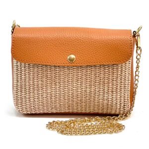 Bolsa Raffia P Botão Deanna