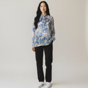 Camisa Flor C/ Laço